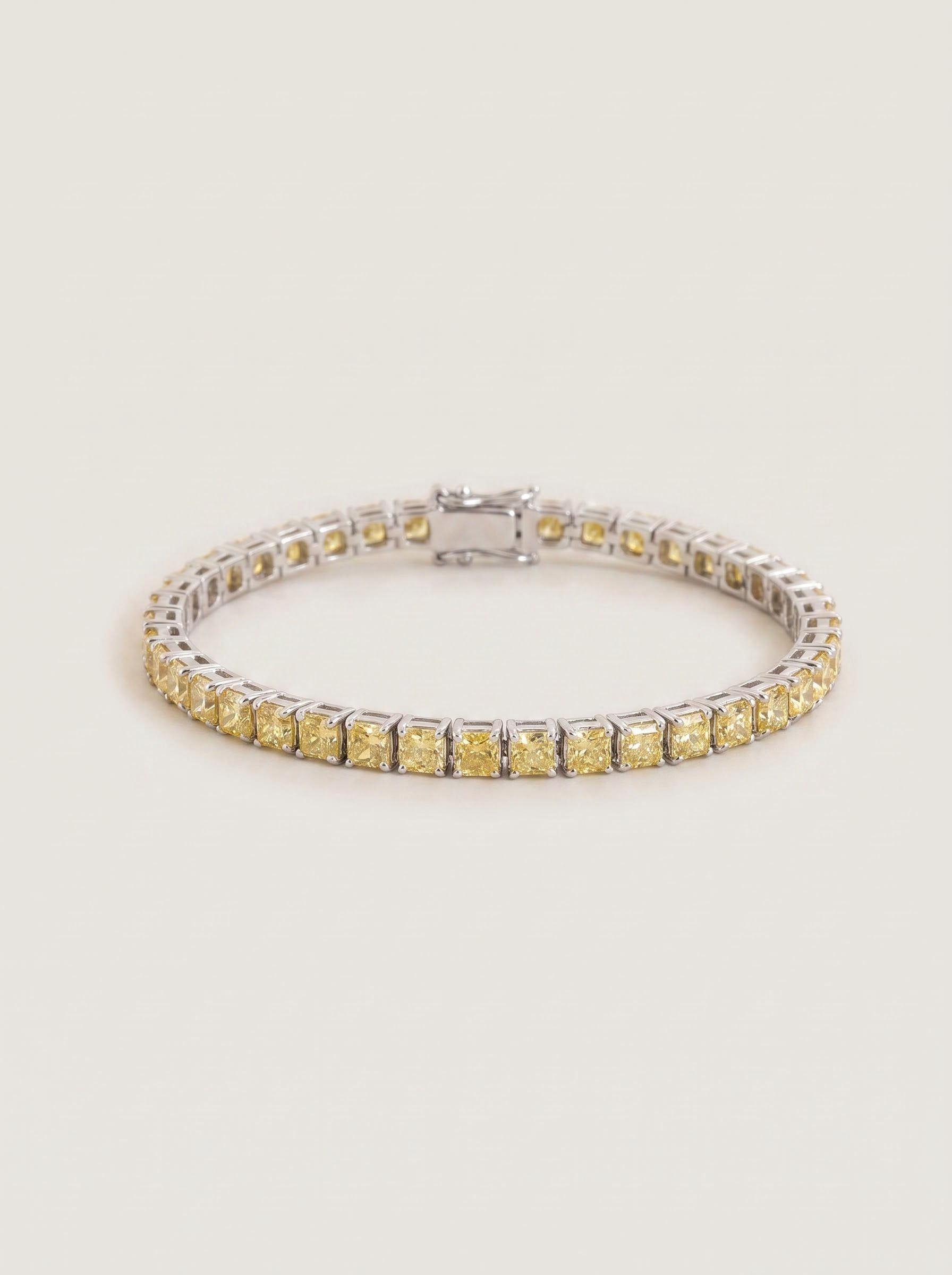 Moissanite Yellow Tennis Bracelet for Women, Classic 4-Prong Full-Pavé Bracelet Main image