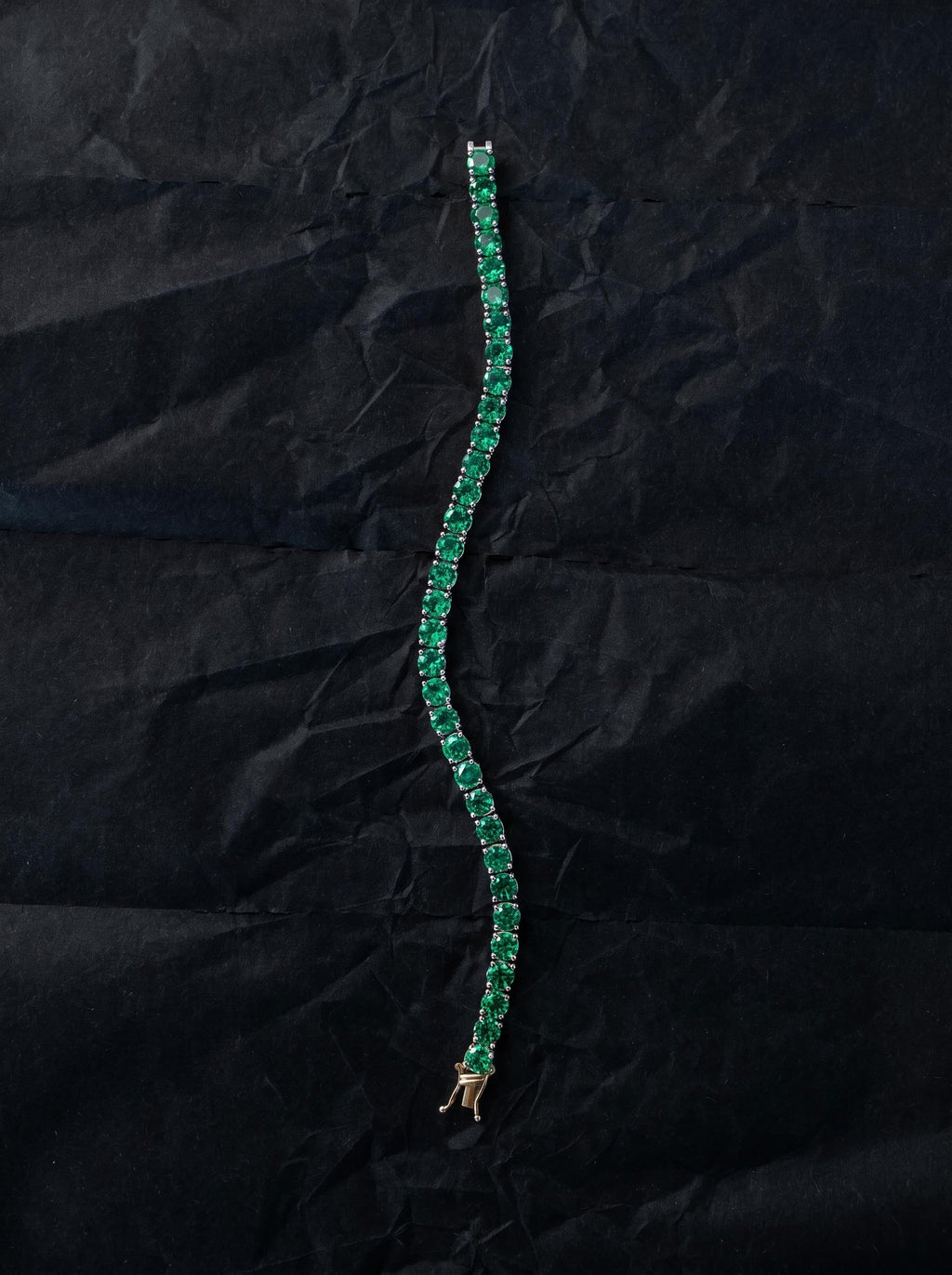 Moissanite Emerald Green Tennis Bracelet for Women, Classic 4-Prong Full-Pavé Bracelet