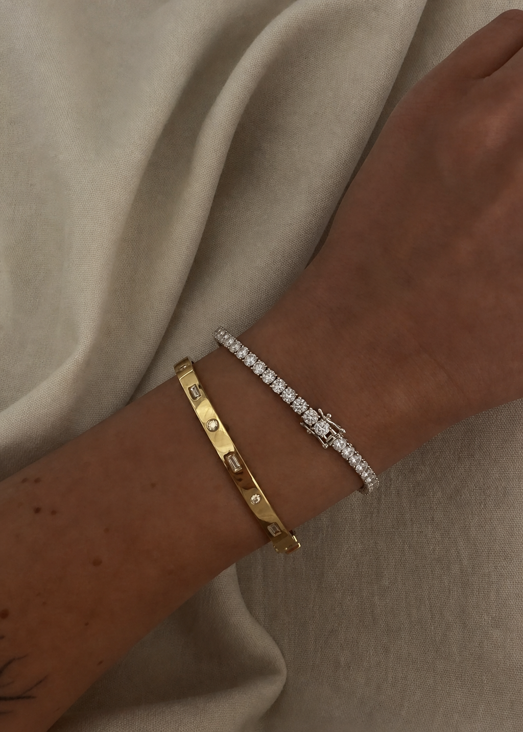 Moissanite Diamonds White Tennis Bracelet