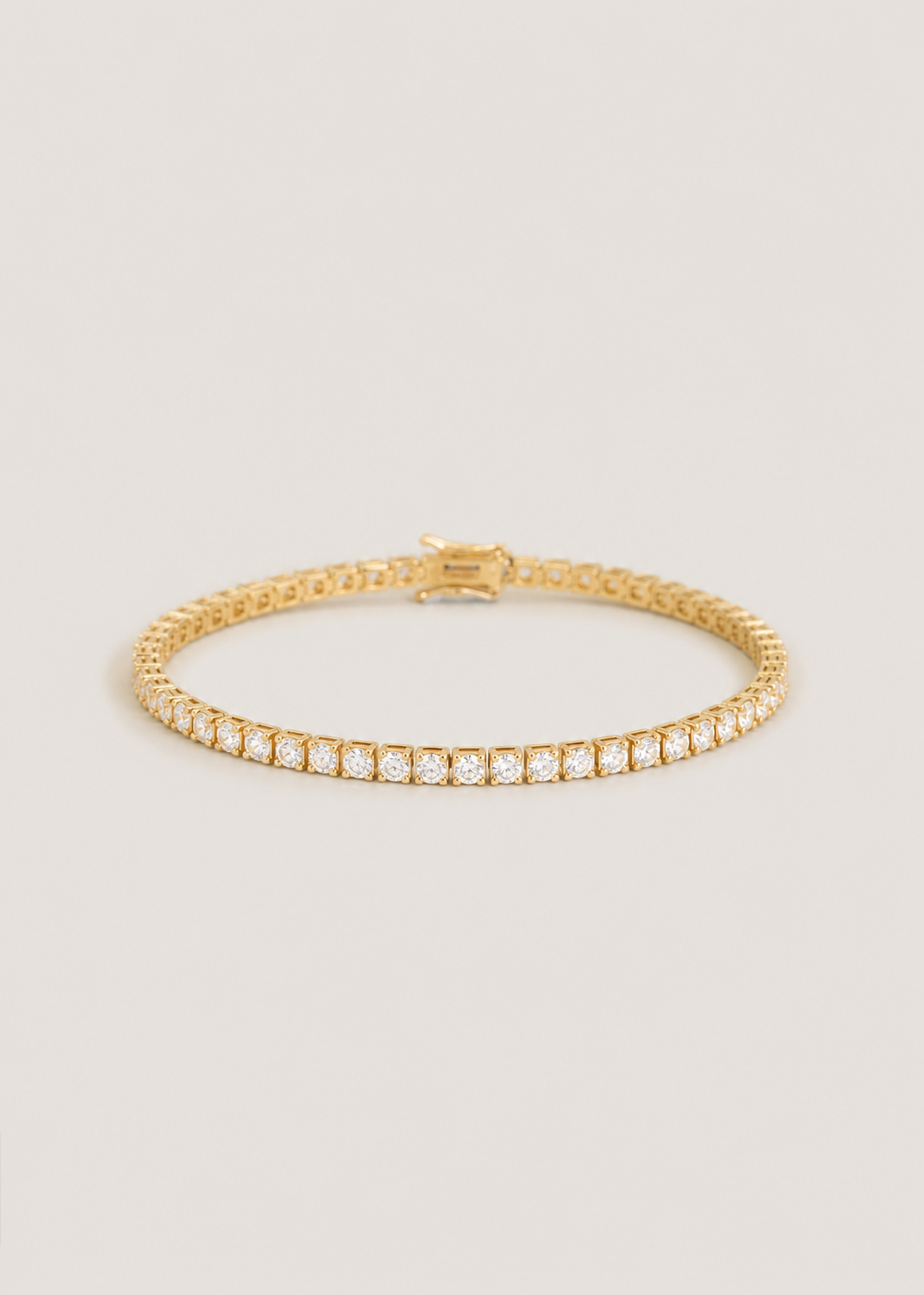 Moissanite Diamonds Gold Tennis Bracelet 主图