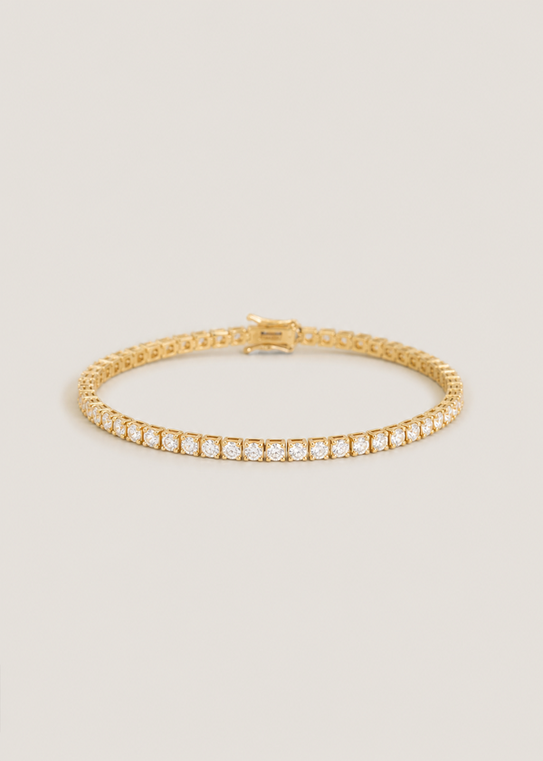 Moissanite Diamonds Gold Tennis Bracelet