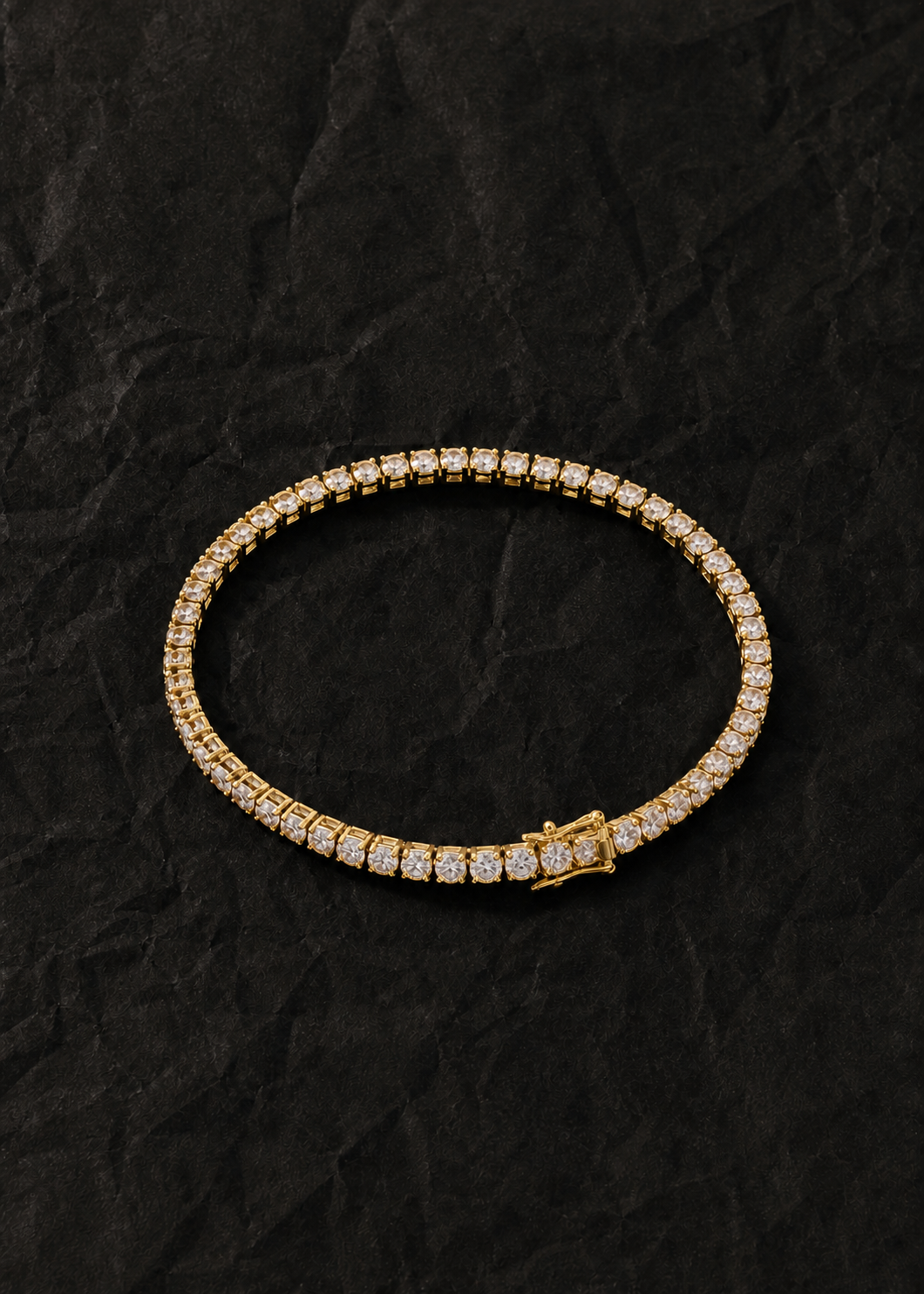 Moissanite Diamonds Gold Tennis Bracelet